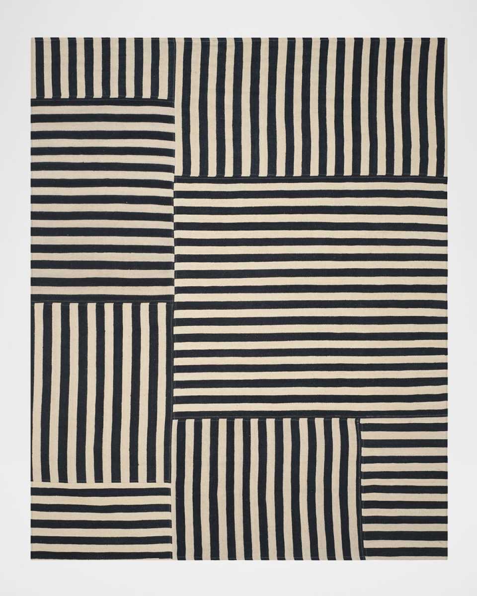 Celeste Stripe Patch Hand-Woven Rug, 10' x 14'